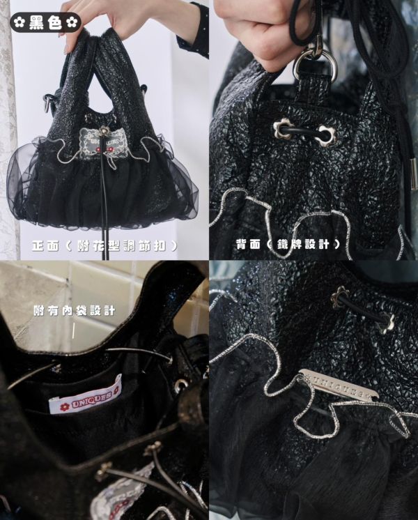 皮革水滴包-黑色（現貨） 