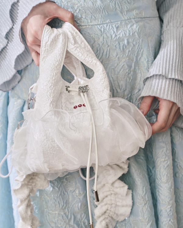 皮革水滴包-白色（現貨） 