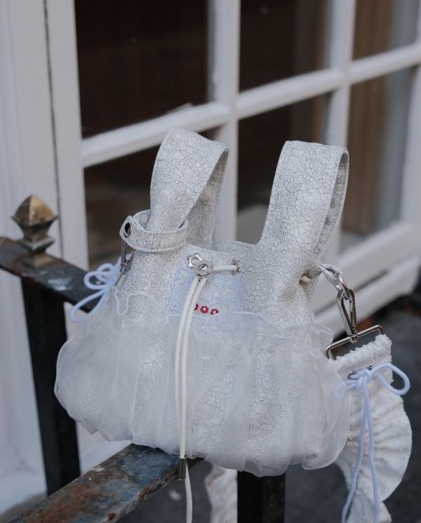 皮革水滴包-雲石白色（現貨） 