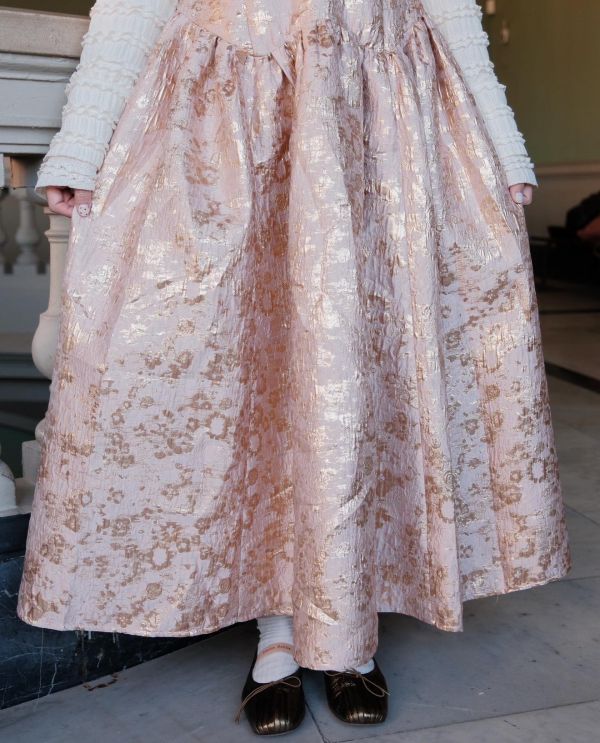 限定版提花2way吊帶洋裝-粉色（現貨） 