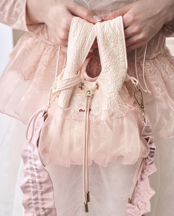 皮革水滴包-粉色（現貨） 