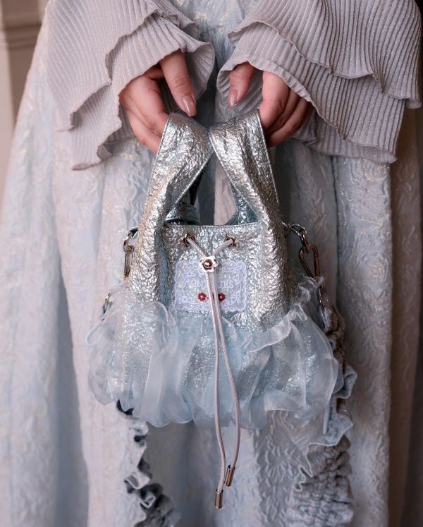 皮革水滴包-水藍色（現貨） 