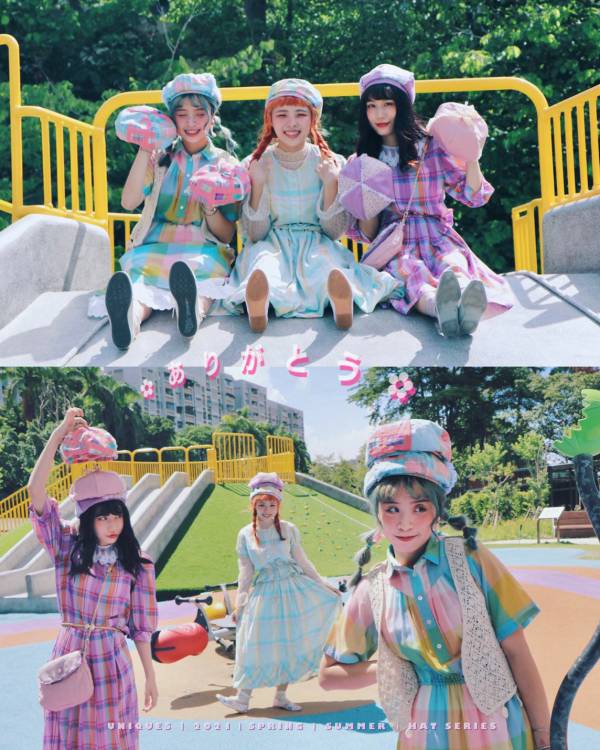 UNIQUES彩色拼接帽 
