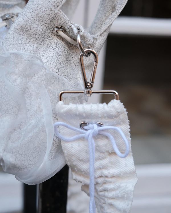 皮革水滴包-雲石白色（現貨） 