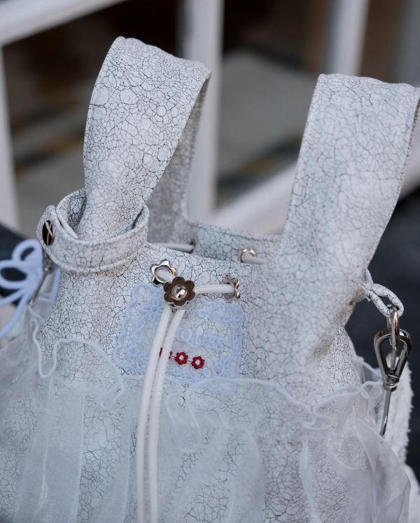 皮革水滴包-雲石白色（現貨） 