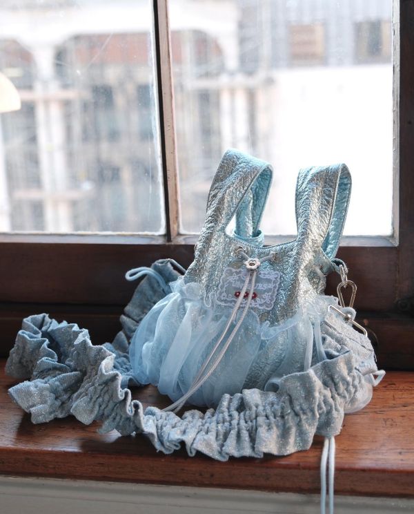 皮革水滴包-水藍色（現貨） 