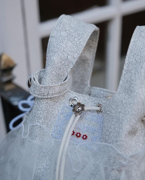 皮革水滴包-雲石白色（現貨） 