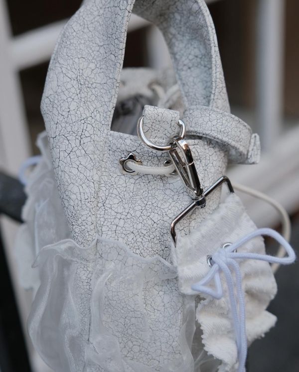 皮革水滴包-雲石白色（現貨） 