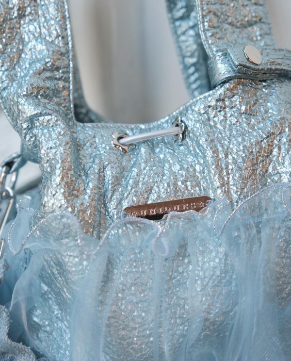 皮革水滴包-水藍色（現貨） 