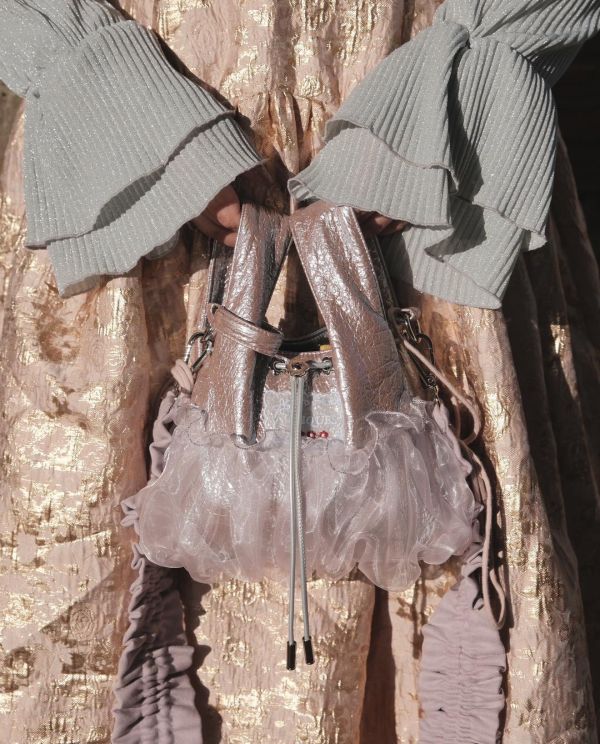 皮革水滴包-藕粉色（現貨） 