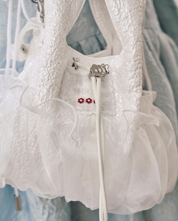 皮革水滴包-白色（現貨） 