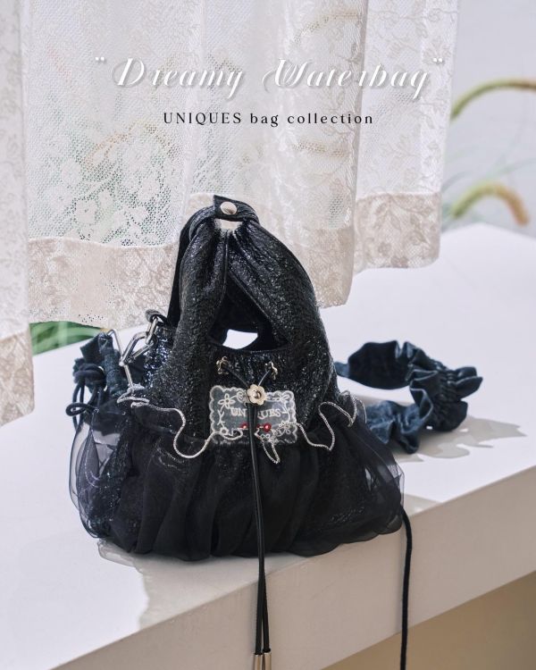 皮革水滴包-黑色（現貨） 