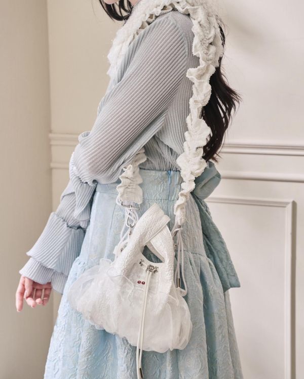 皮革水滴包-白色（現貨） 