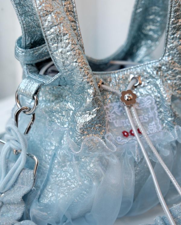 皮革水滴包-水藍色（現貨） 