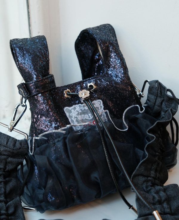 皮革水滴包-深藍色（現貨） 