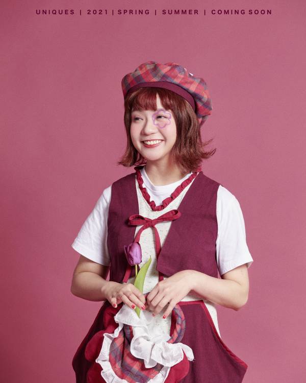 花弧莓果褲裝 