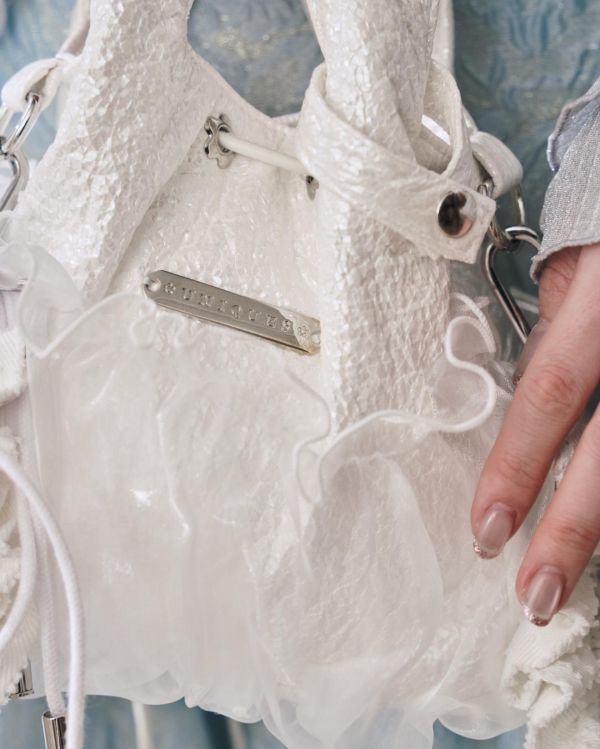 皮革水滴包-白色（現貨） 