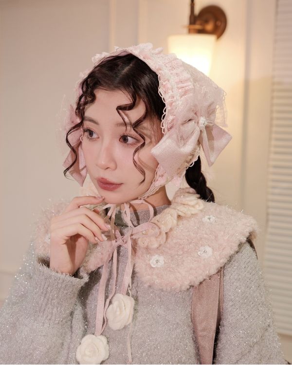 冬季蝴蝶結頭巾系列-3色（現貨） 