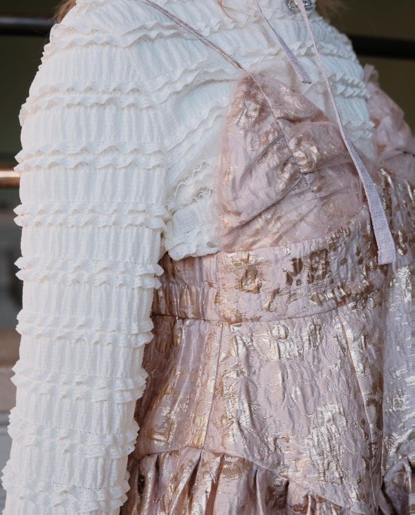 限定版提花2way吊帶洋裝-粉色（現貨） 