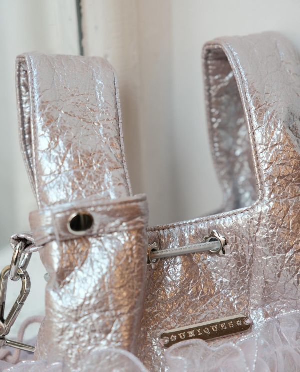 皮革水滴包-藕粉色（現貨） 