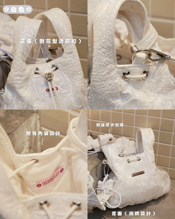 皮革水滴包-白色（現貨） 