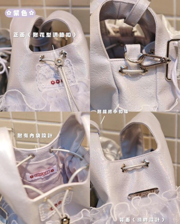 皮革水滴包-紫色（現貨） 