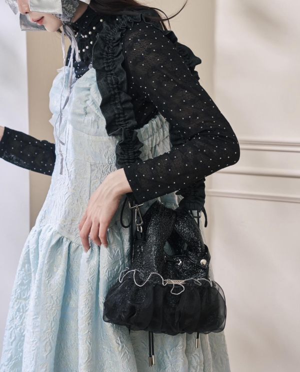 皮革水滴包-黑色（現貨） 