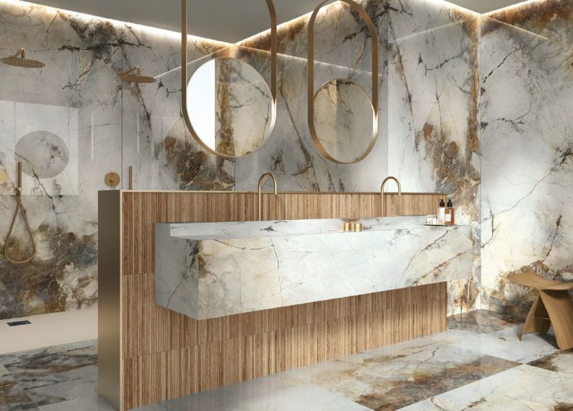 薄板 茶金 品名：薄板 茶金

規格：120*280*0.6CM      3種模面

產地：義大利　

適用住家與商業空間