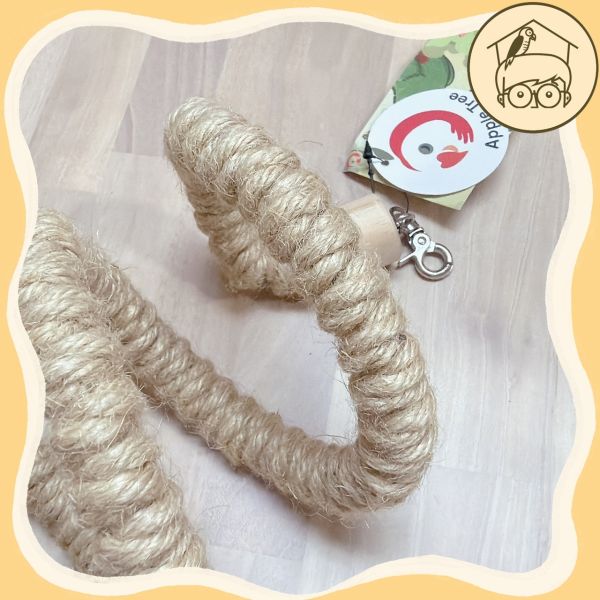 台灣手作蘋果樹系列｜80公分任意造型麻繩掛式【鸚鵡小木屋】 