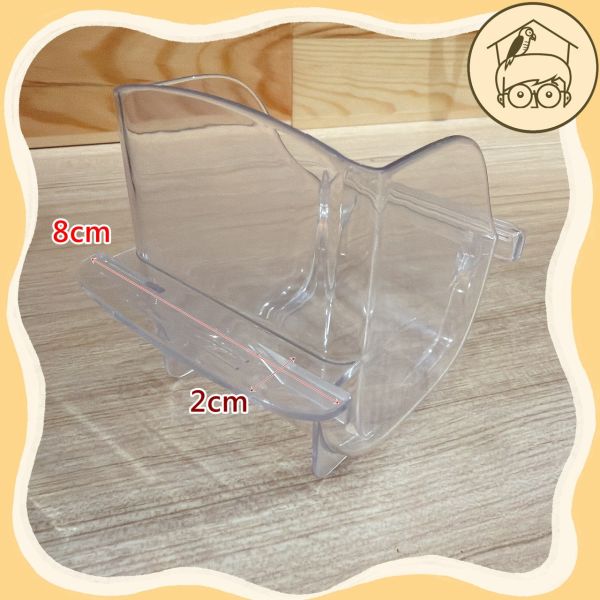 透明壓克力防潑灑食盒【鸚鵡小木屋】 