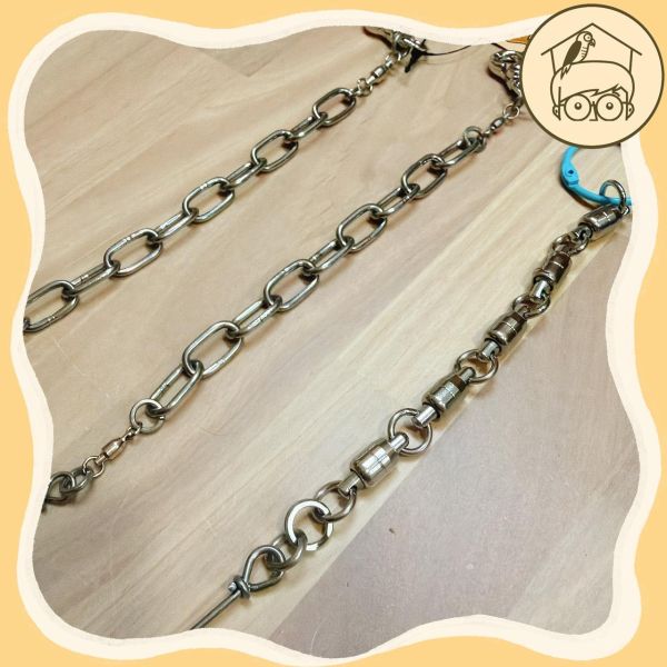 防逃脫不鏽鋼外出繩｜不鏽鋼材質超堅固！小型、中型、大型鸚鵡適用【鸚鵡小木屋】 