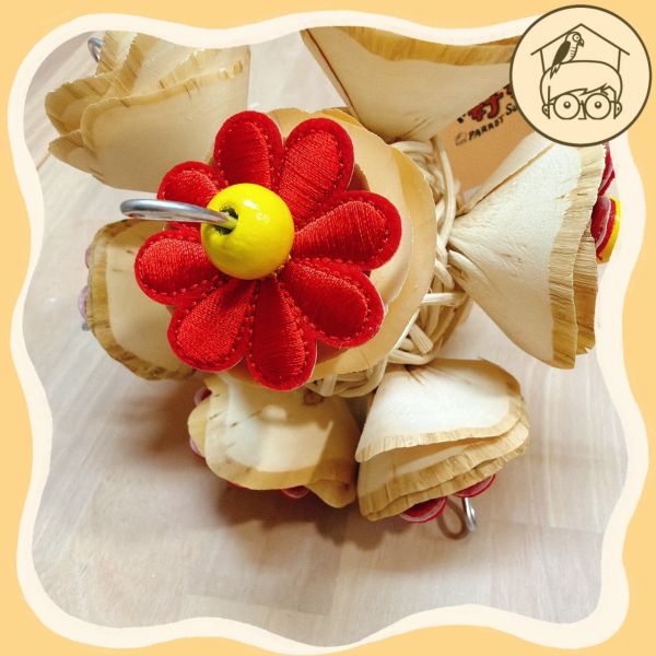 喜氣洋洋藤球花花串AB款【鸚鵡小木屋】 