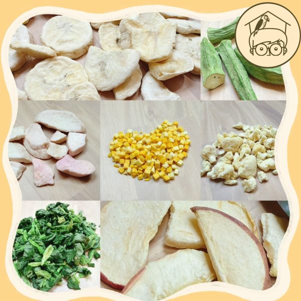 台灣｜蔬果凍乾點心區【鸚鵡小木屋】【純天然蔬果凍乾】鳥寶最愛的酥脆零食！ 