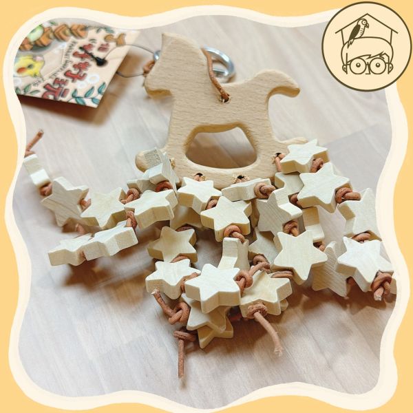 鸚鵡啃咬玩具｜五芒星的祝福【鸚鵡小木屋】 