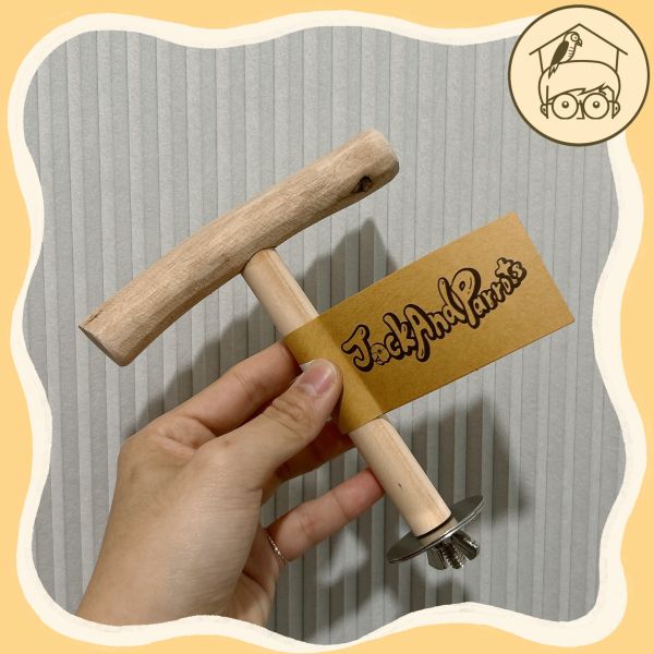 中小型鳥用芭樂木外出、鎖式T棍｜鸚鵡小木屋 