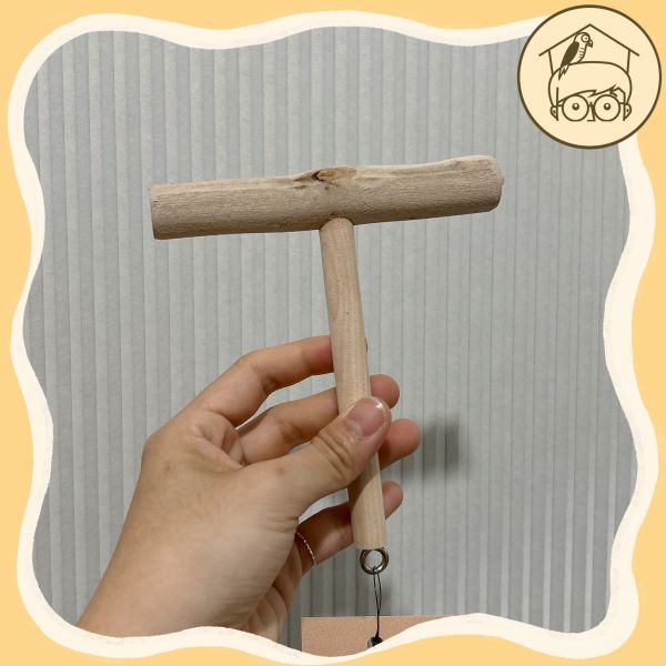 中小型鳥用芭樂木外出、鎖式T棍｜鸚鵡小木屋 