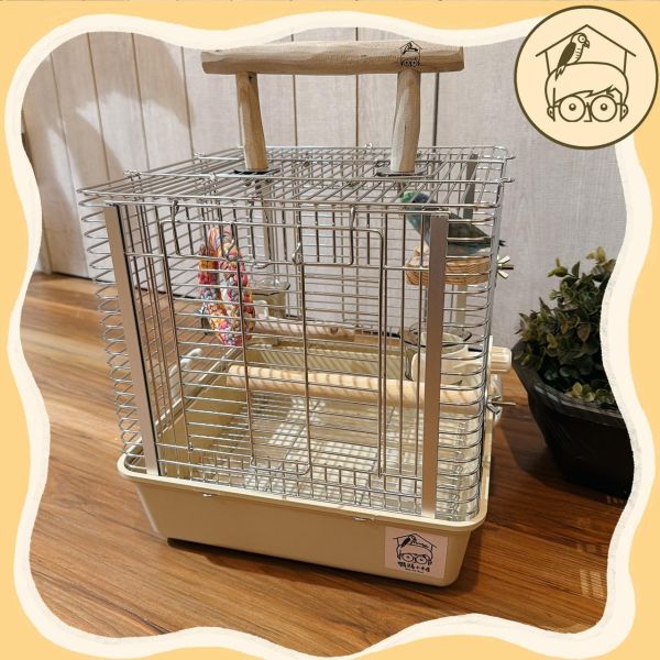 莫蘭迪四色防摔籠【鸚鵡小木屋】 