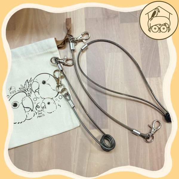 J個好繩｜激推～自用款三節式防咬鋼索外出繩【鸚鵡小木屋】 