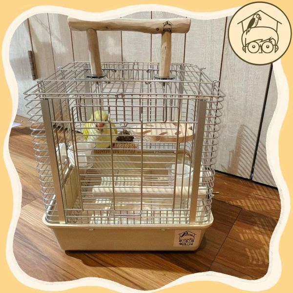 莫蘭迪四色防摔籠【鸚鵡小木屋】 