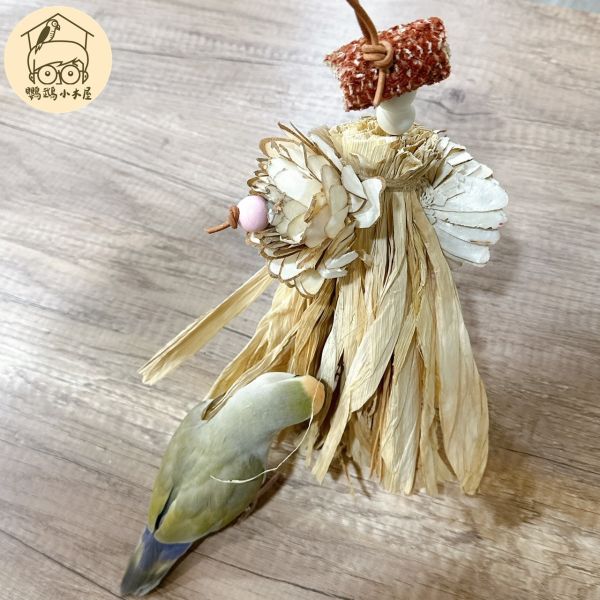 玉米葉精緻木琁花｜中小型鸚鵡啃咬玩具【鸚鵡小木屋】 
