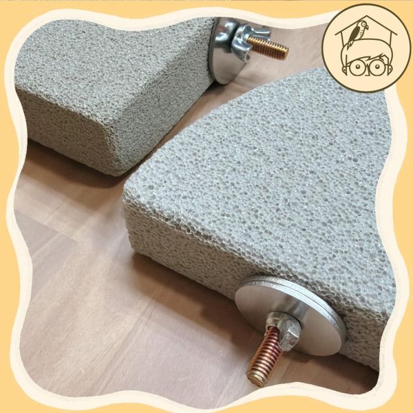 加厚火山石扇形磨爪跳板【鸚鵡小木屋】 