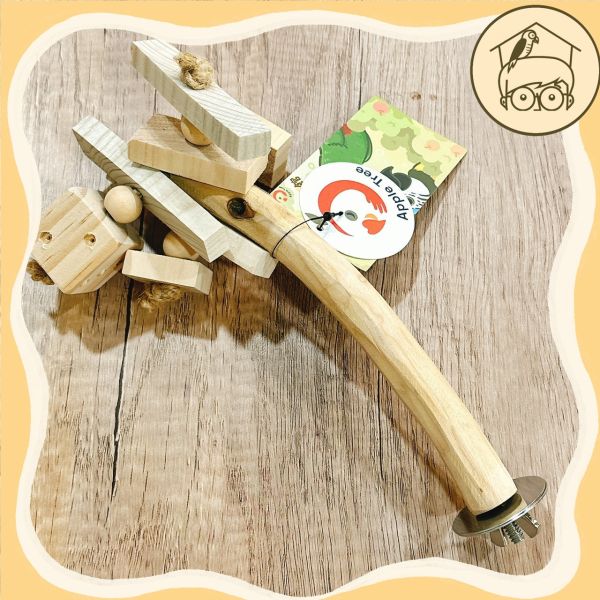 台灣手作蘋果樹系列｜啃咬串串棲木小型～大型【鸚鵡小木屋】 