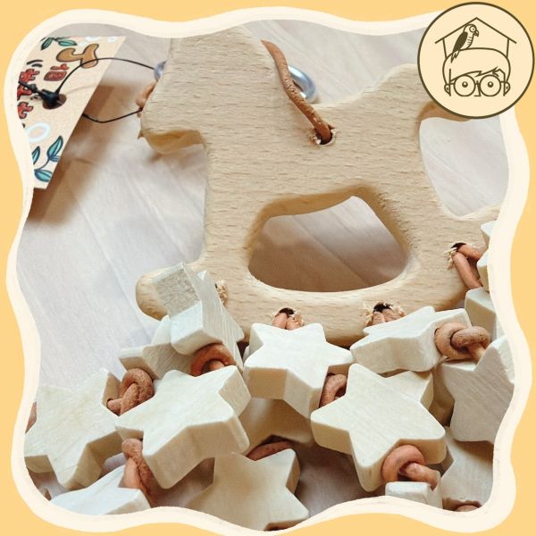 鸚鵡啃咬玩具｜五芒星的祝福【鸚鵡小木屋】 