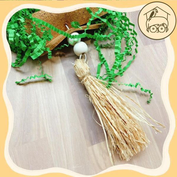 軟木塞紙絲蛋捲玩具啃咬串【鸚鵡小木屋】 