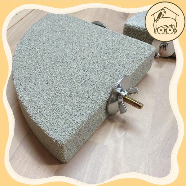 加厚火山石扇形磨爪跳板【鸚鵡小木屋】 