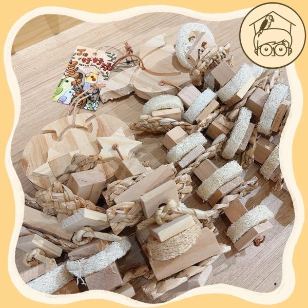 原木蕃茄、桃子大串木塊啃咬串【鸚鵡小木屋】 