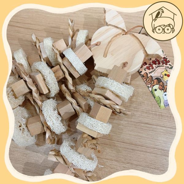 原木蕃茄、桃子大串木塊啃咬串【鸚鵡小木屋】 