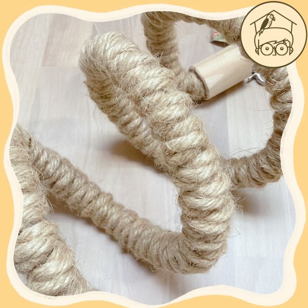 台灣手作蘋果樹系列｜80公分任意造型麻繩掛式【鸚鵡小木屋】 