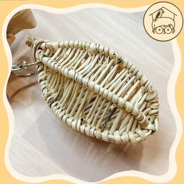 花花棕梠水滴竹籃玩具串【鸚鵡小木屋】 