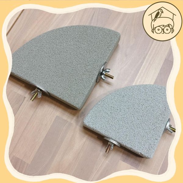 加厚火山石扇形磨爪跳板【鸚鵡小木屋】 